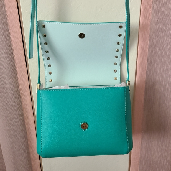 Kate Spade Sanders Place Avva Studded Crossbody in Lizard Green - Picture 6 of 8